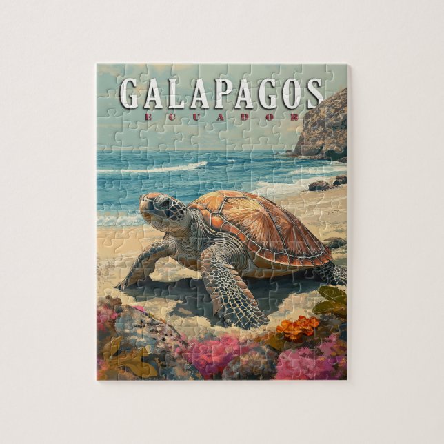 Galapagos Islands Giant Tortoise Travel  Jigsaw Puzzle (Vertical)