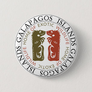 Galapagos Islands Iguanas 2 Inch Round Button