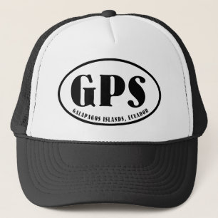 Galapagos Islands map and airport code Trucker Hat