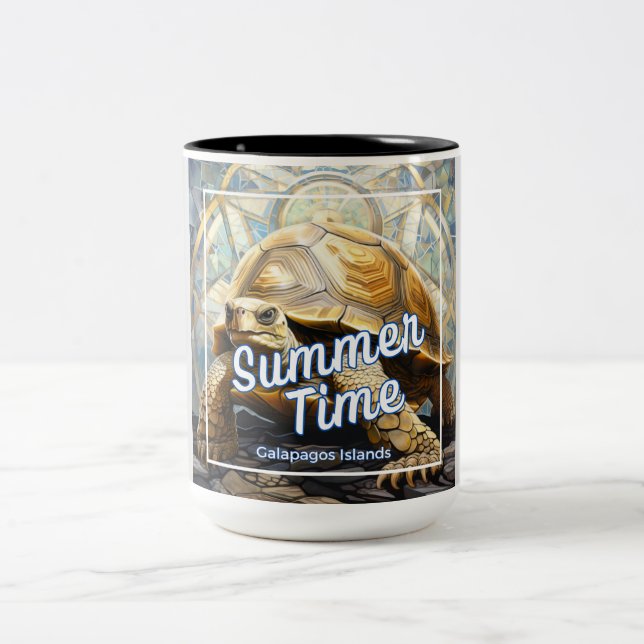 Galapagos Islands Summer time Two-Tone Coffee Mug (Center)
