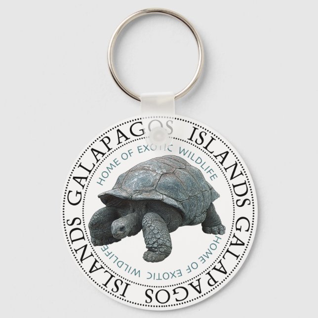 Galapagos Islands Tortoise Keychain (Front)