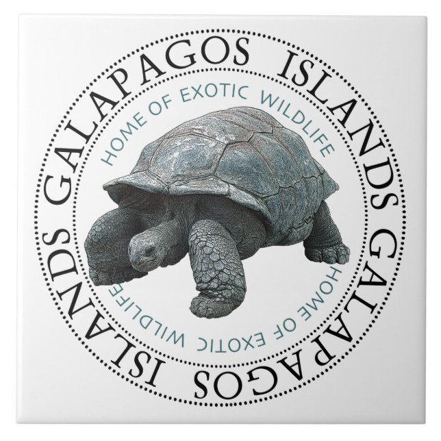 Galapagos Islands Tortoise T-Shirt Tile (Front)
