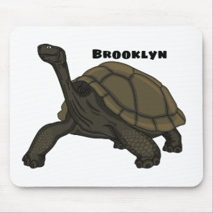 Galapagos land tortoise illustration mouse pad