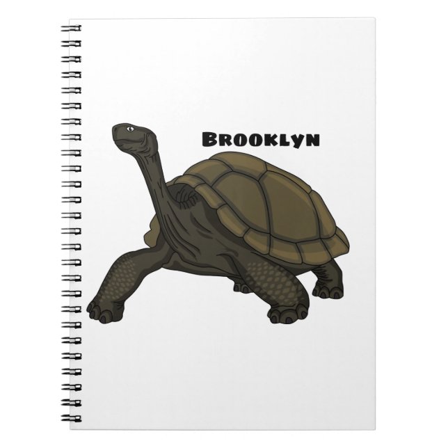 Galapagos land tortoise illustration notebook (Front)