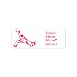 Galapagos land tortoise illustration self-inking stamp