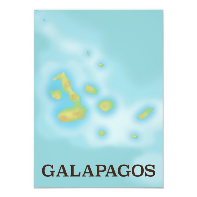 Galapagos map vacation poster (Front)