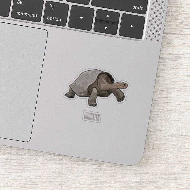 Galapagos tortoise cartoon illustration (Detail)