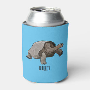 Galapagos tortoise cartoon illustration can cooler
