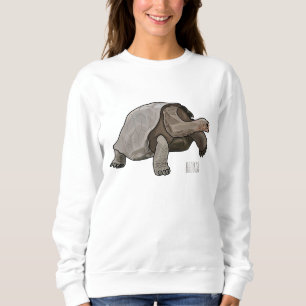 Galapagos tortoise cartoon illustration sweatshirt