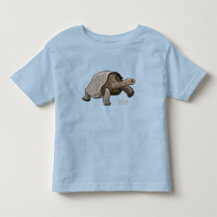 Galapagos tortoise cartoon illustration toddler t-shirt