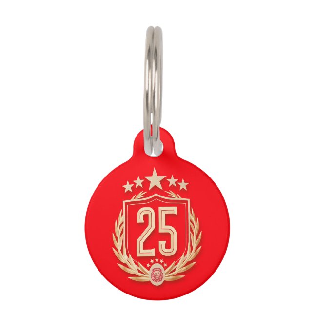 Galatasaray 2025 Championship Poster Pet Tag (Front)