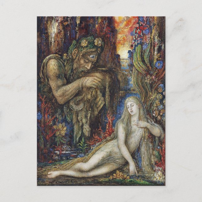 Galatea Gustave Moreau Watercolor Postcard (Front)