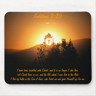 Galatians 2:20 Crucified With Christ Mouse Pad