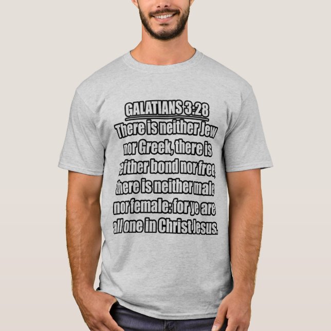 Galatians 3:28 — King James Version (KJV 1900) T-Shirt (Front)