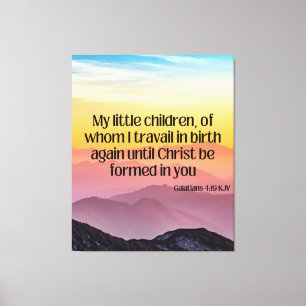 Galatians 4:19 Bible Verse KJV Pic Wall Art
