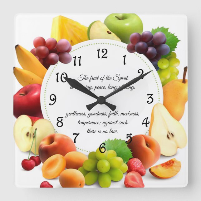 Galatians 5:22-23  square wall clock (Front)