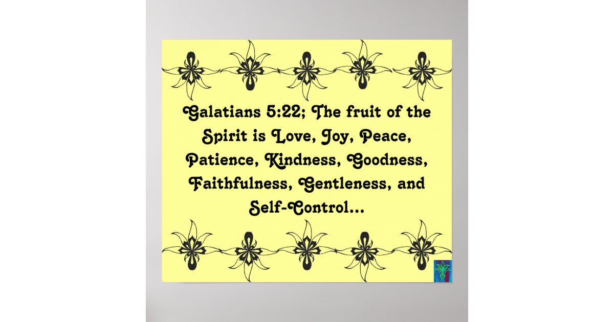 Galatians 5:22 Fruit of the Spirit Poster | Zazzle.ca Galatians 5:22 Fruit of the Spirit Poster | Zazzle.ca