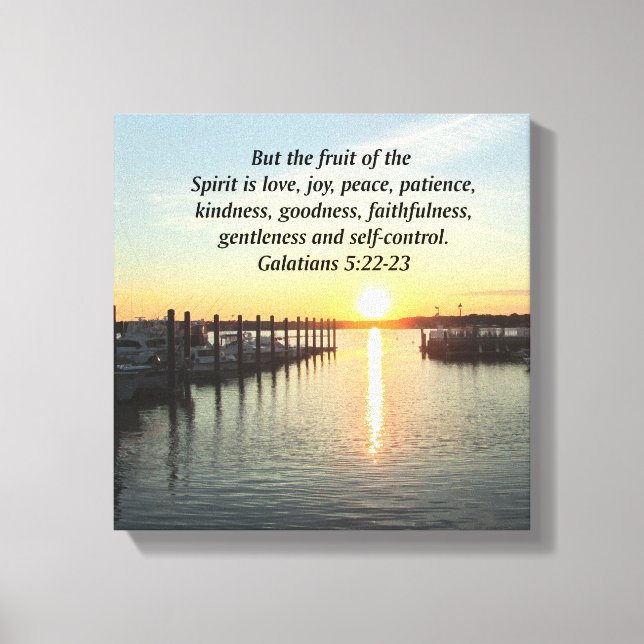 GALATIANS 5 SUNSET PHOTO CANVAS PRINT (Front)