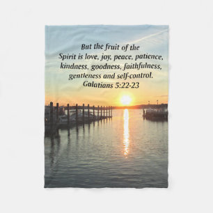 GALATIANS 5 SUNSET PHOTO FLEECE BLANKET