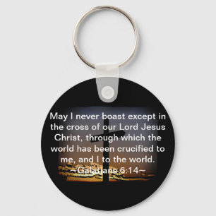 Galatians 6:14 keychain