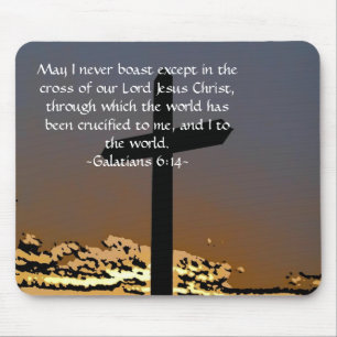 Galatians 6:14 mouse pad