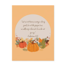 Galatians 6:9 Harvest Autumn Fall Thankful Pumpkin