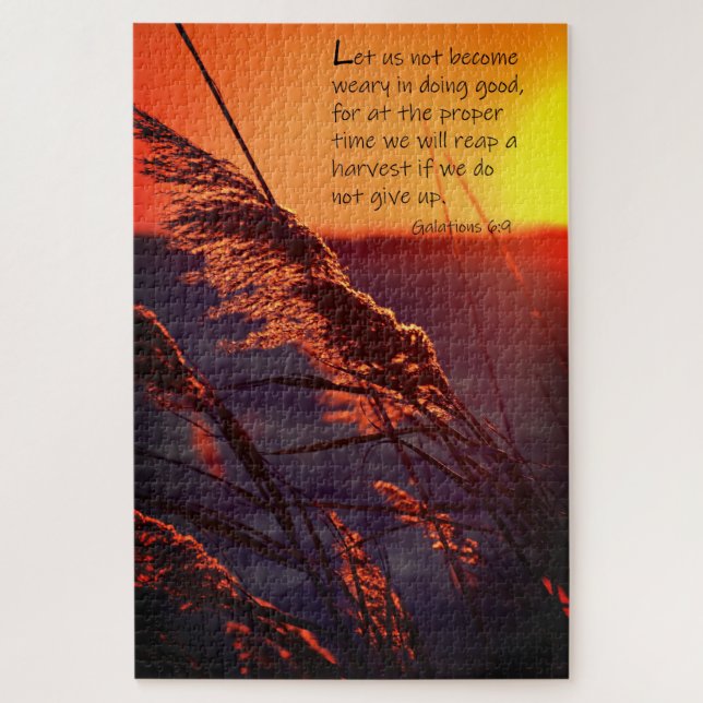 Galatians 6:9 Large Puzzle (Vertical)