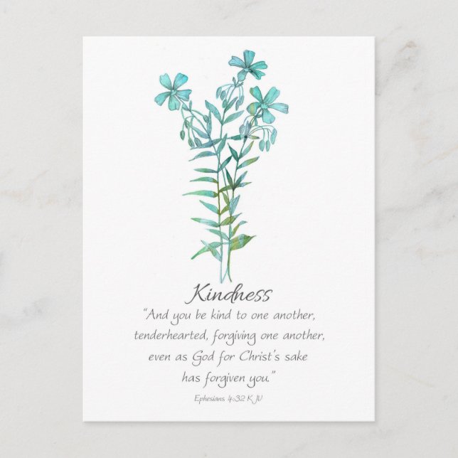 Galatians Fruit of the Spirit Kindness Scripture Postcard (Front)