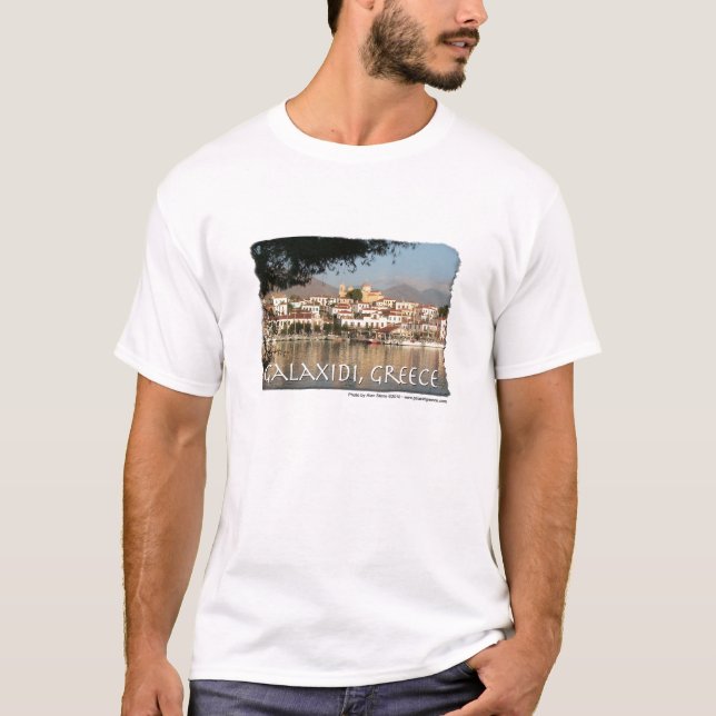 Galaxidi Harbour with Sailboats T-Shirt (Front)
