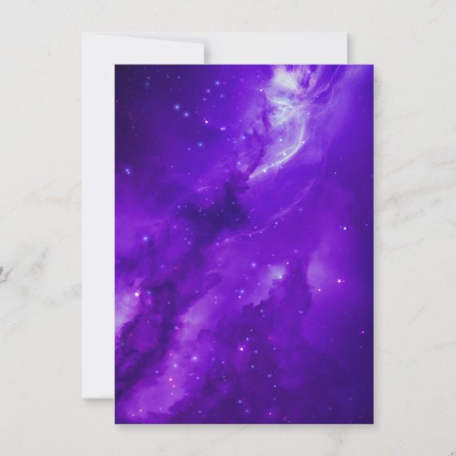 Galaxie avec étoiles dans l'espace Invitation (Devant)