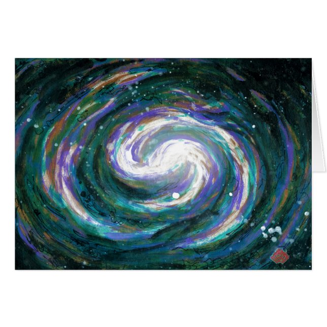 Galaxie d'émeraude et de violet (Devant horizontal)