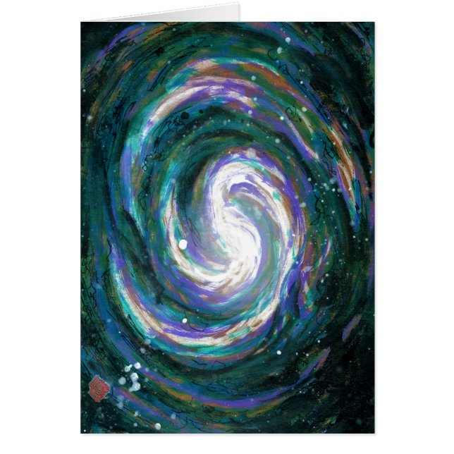 Galaxie d'émeraude et de violet (Devant)