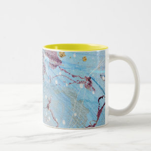 Galaxie motif abstraite Mug à café à deux tons