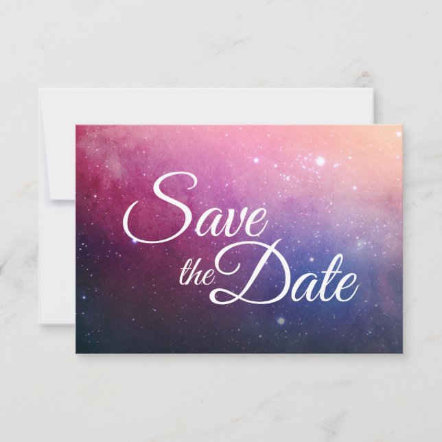 Galaxie rose foncé Enregistrer la carte de date (Devant)