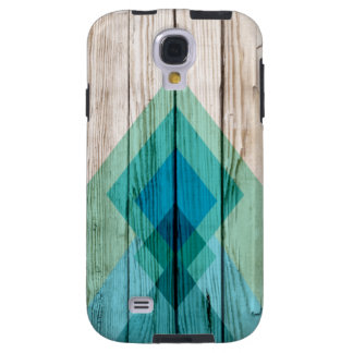 Galaxie Samsung en bois s4 coque Chevron Zig Zag T