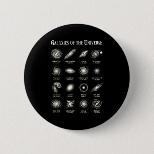 Galaxies Of Universe Vintage Space Astronomy Chart 2 Inch Round Button