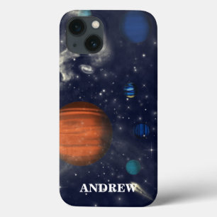 Galaxies with stars and planets in space iPhone 13 case