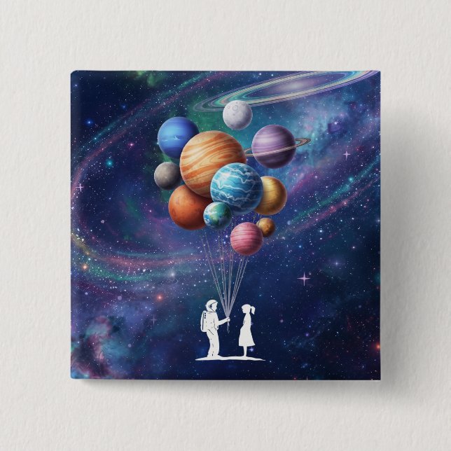 Galaxy 2 Inch Square Button (Front)