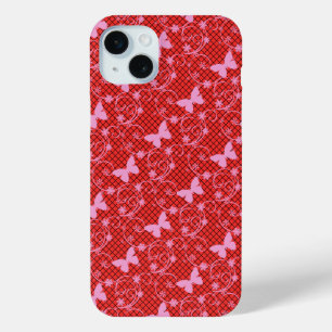 Galaxy 9 Lacy Things, Red iPhone 15 Mini Case