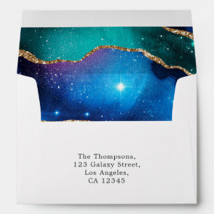 Galaxy Agate Bat Mitzvah Envelope