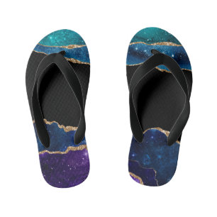 Galaxy Agate Series Design 10 Kid's Flip Flops