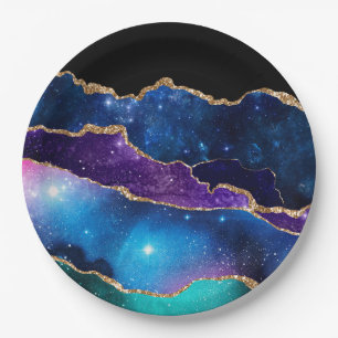 Galaxy Agate Series Design 13  Paper Plate