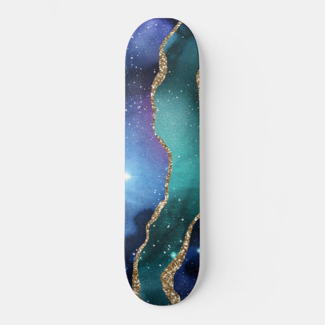 Galaxy Agate Series Design 13   Skateboard (Front)