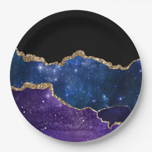 Galaxy Agate Series Design 1 Paper Plate