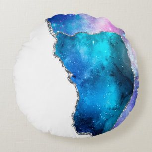 Galaxy Agate Series Design 4   Round Pillow