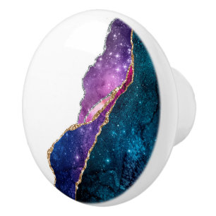 Galaxy Agate Series Design 6 Ceramic Knob
