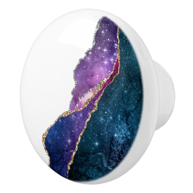 Galaxy Agate Series Design 6 Ceramic Knob (Right)