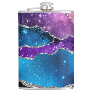 Galaxy Agate Series Design 7  Flask