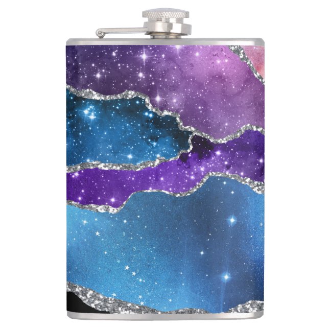 Galaxy Agate Series Design 7  Flask (Front)