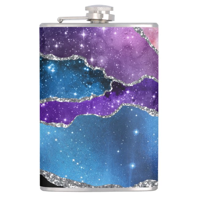 Galaxy Agate Series Design 7  Hip Flask (Front)